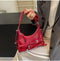 High Fashion Vintage Multi Buckle Detail Shoulder Bag